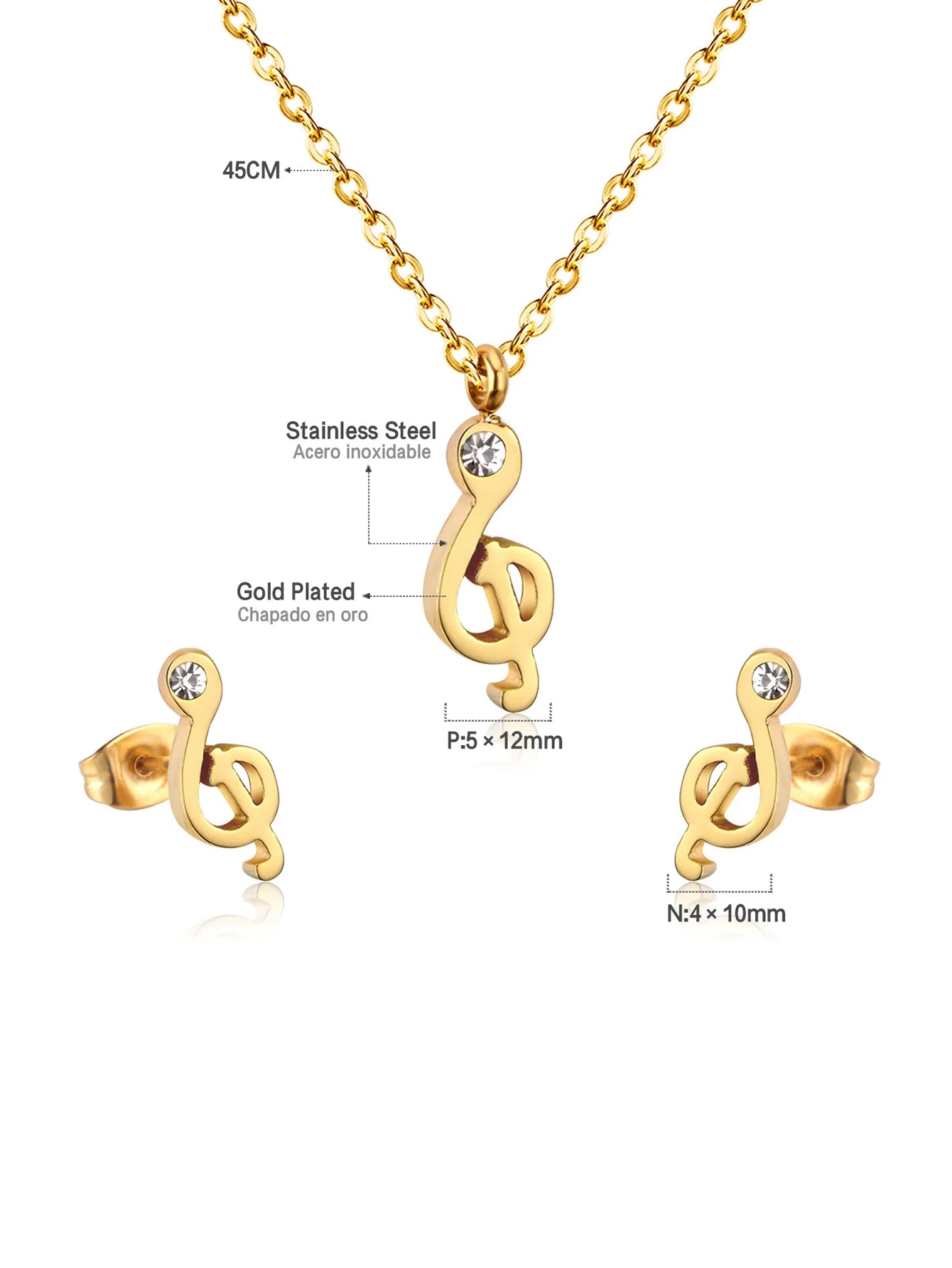 3pcs Clef Charm Jewelry Set - FD ⚡