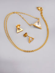 3pcs Stainless Steel Triangle Jewelry Set - FD ⚡