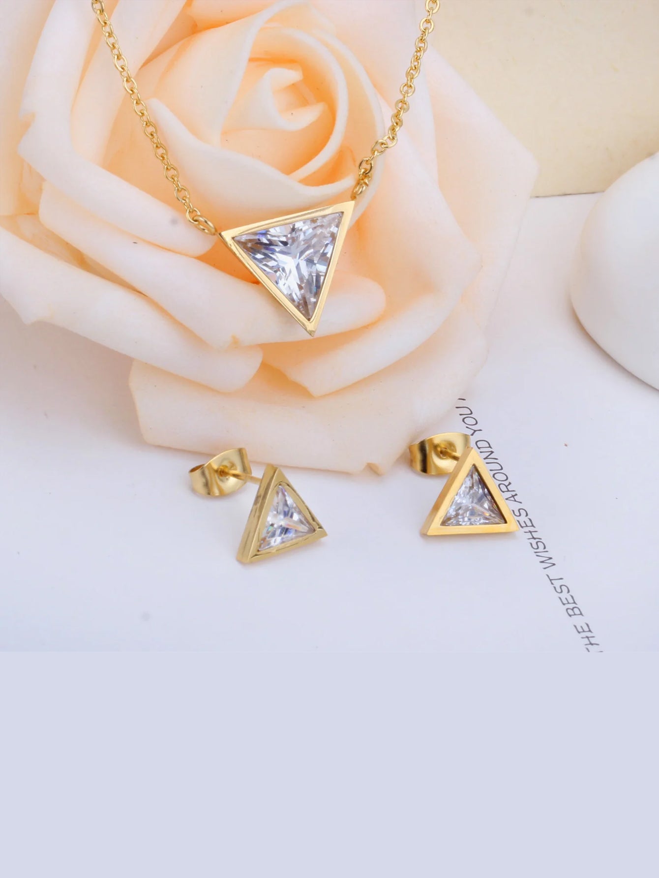 3pcs Stainless Steel Triangle Jewelry Set - FD ⚡