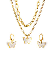 3pcs White Butterfly Decor Jewelry Set - FD ⚡