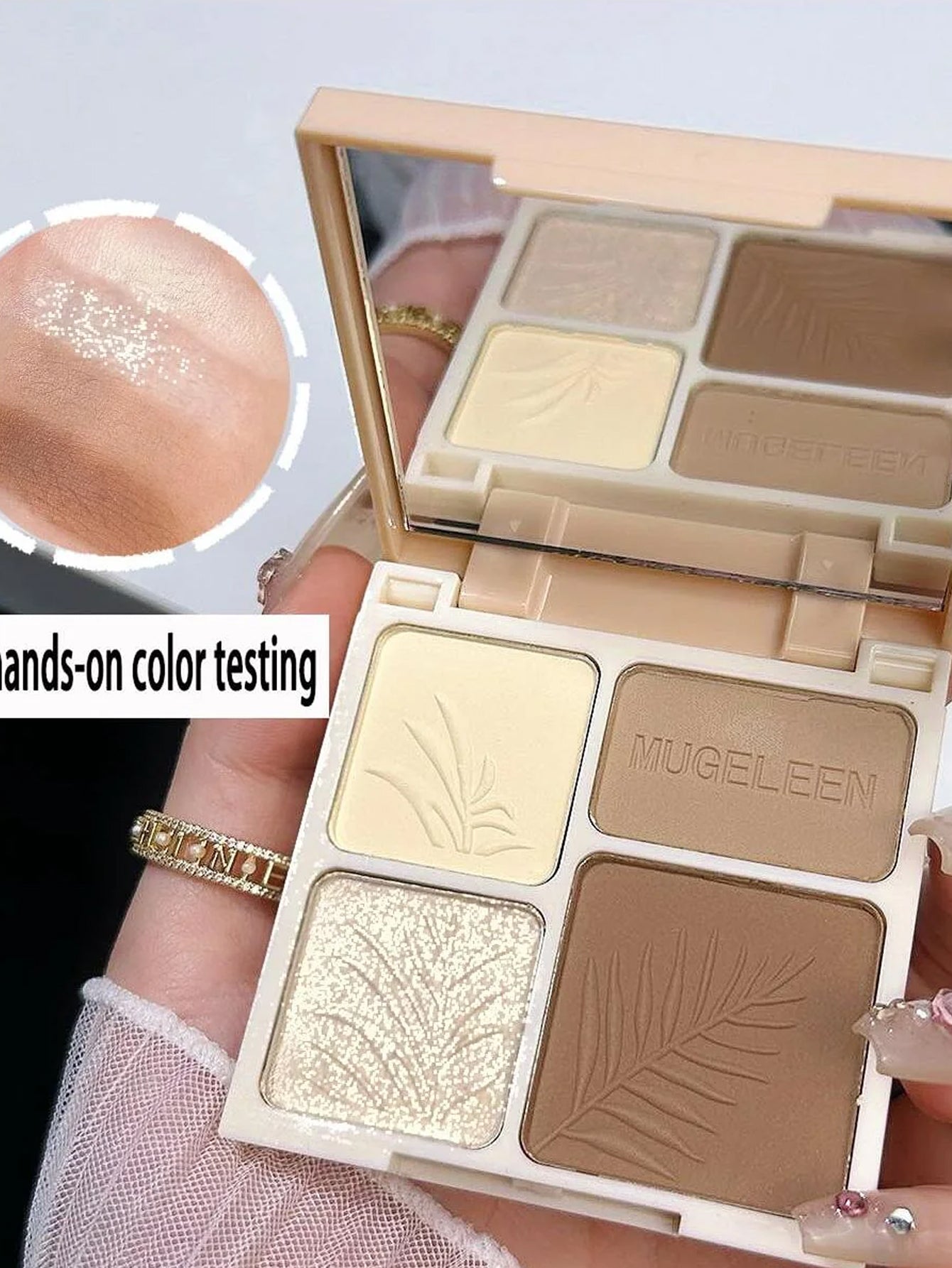 4 Color Matte Contour Highlighter Powder