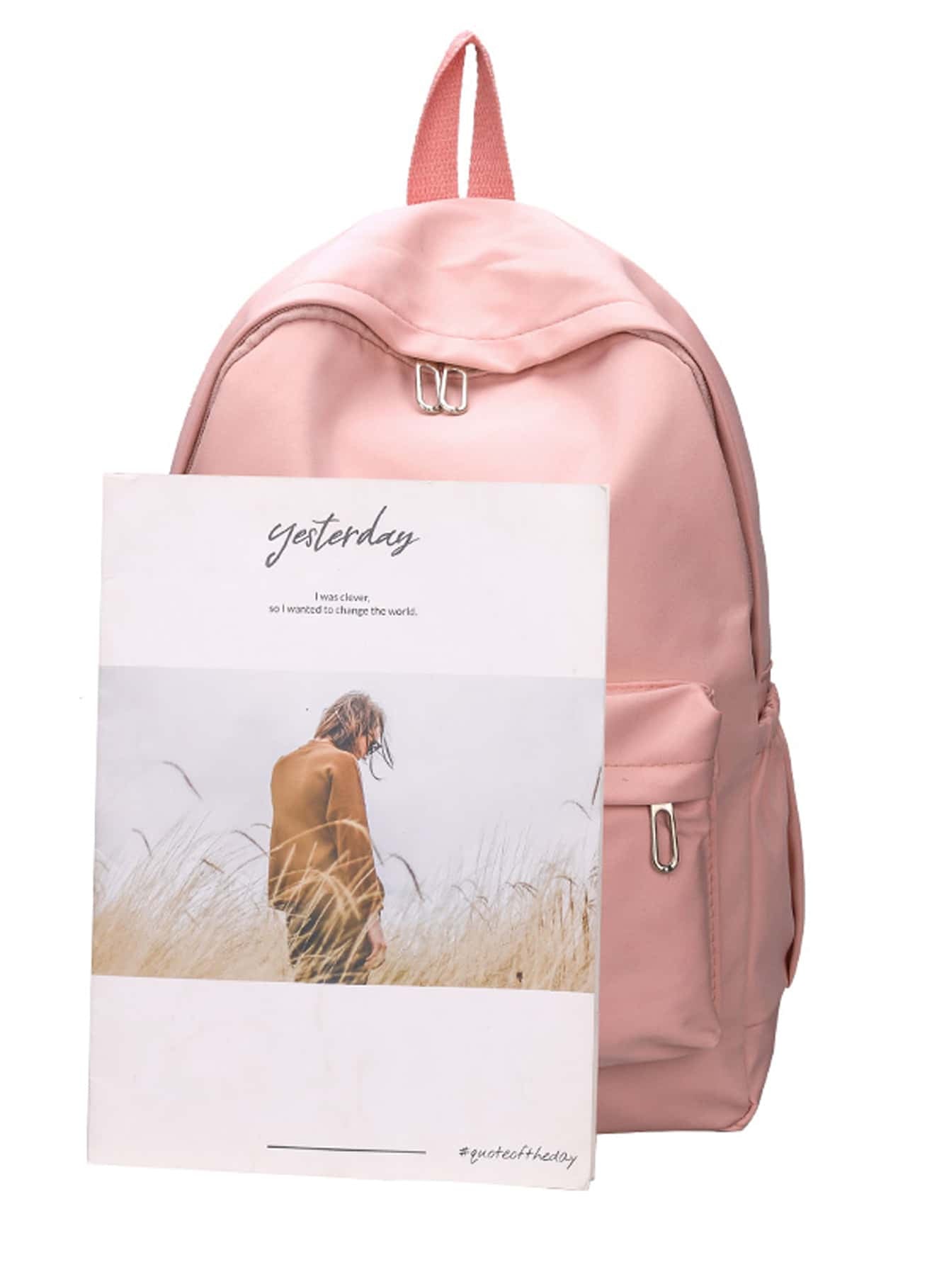 Minimalist Large Capacity Functional Backpack - Pink