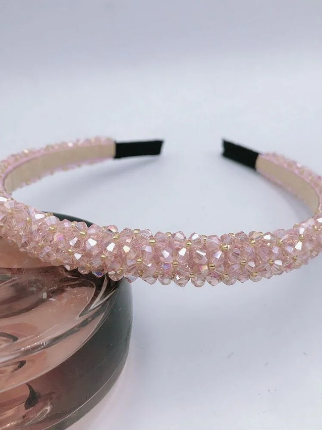 1pc Beaded & Rhinestone Embellished Crystal Headband