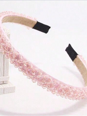 1pc Beaded & Rhinestone Embellished Crystal Headband