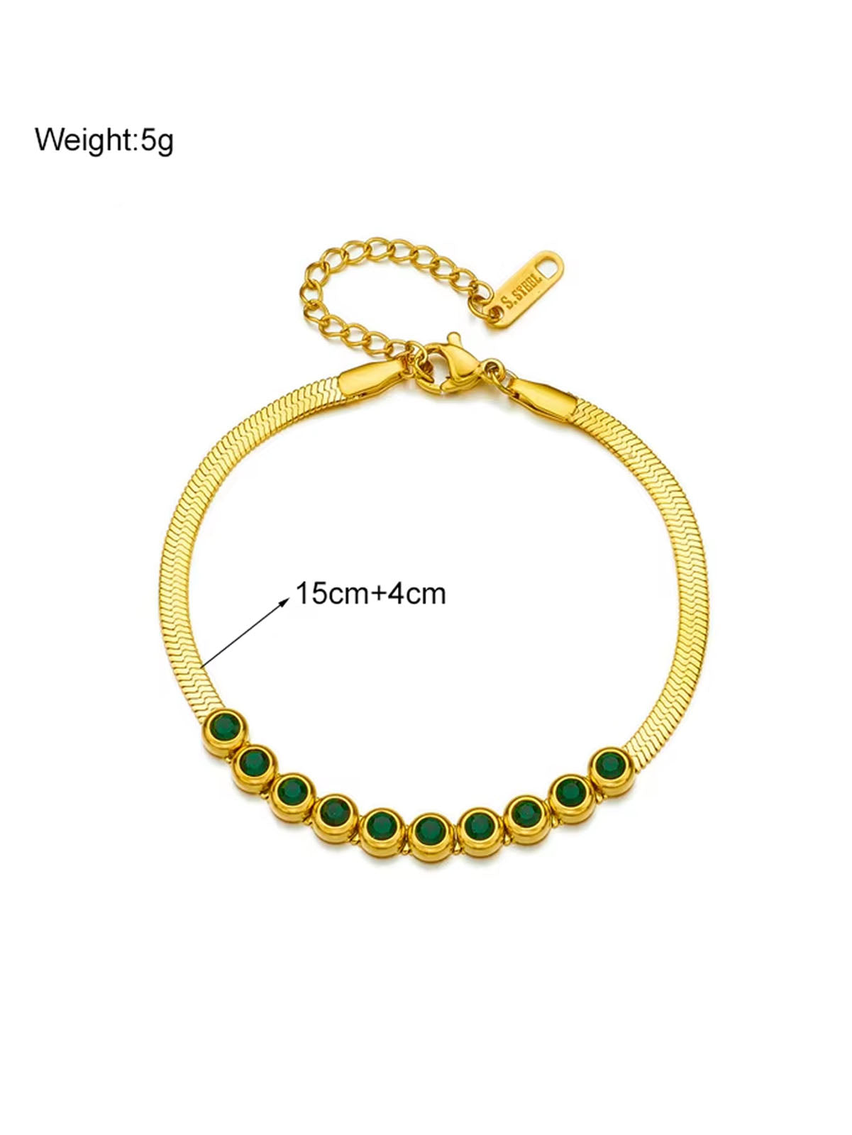Parakeet Rhinestone Decor Chain Bracelet - FD ⚡