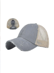 1pc Vintage Ponytail Hole Baseball Cap
