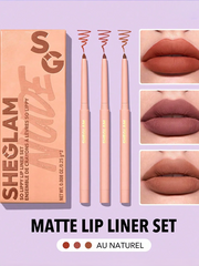 3 Pcs/Set Soft Matte Nude Lip Liner Pencil- FD ⚡