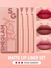 3 Pcs/Set Soft Matte Nude Lip Liner Pencil- FD ⚡