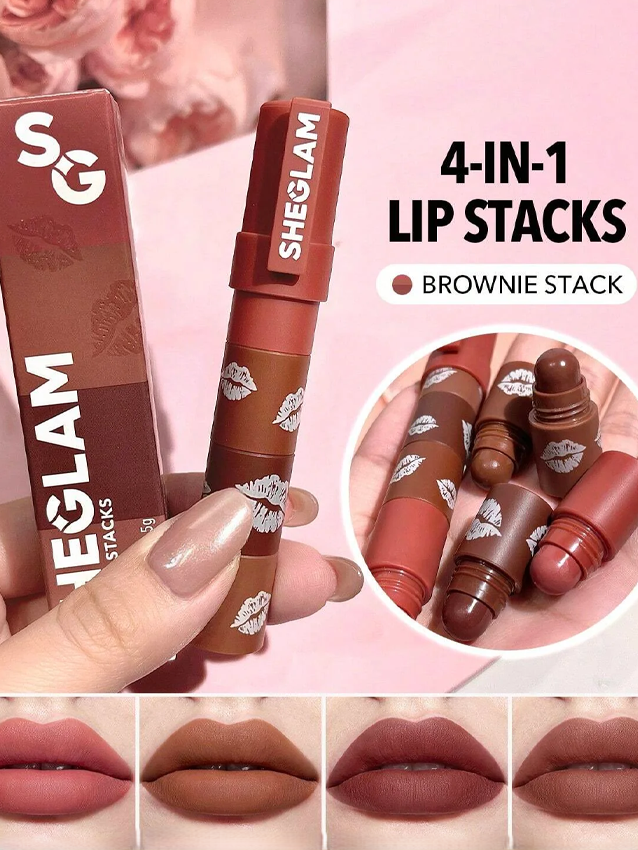 4 In 1 Creamy-Matte Red Lipstick