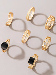 7pcs Hollow Out Ring