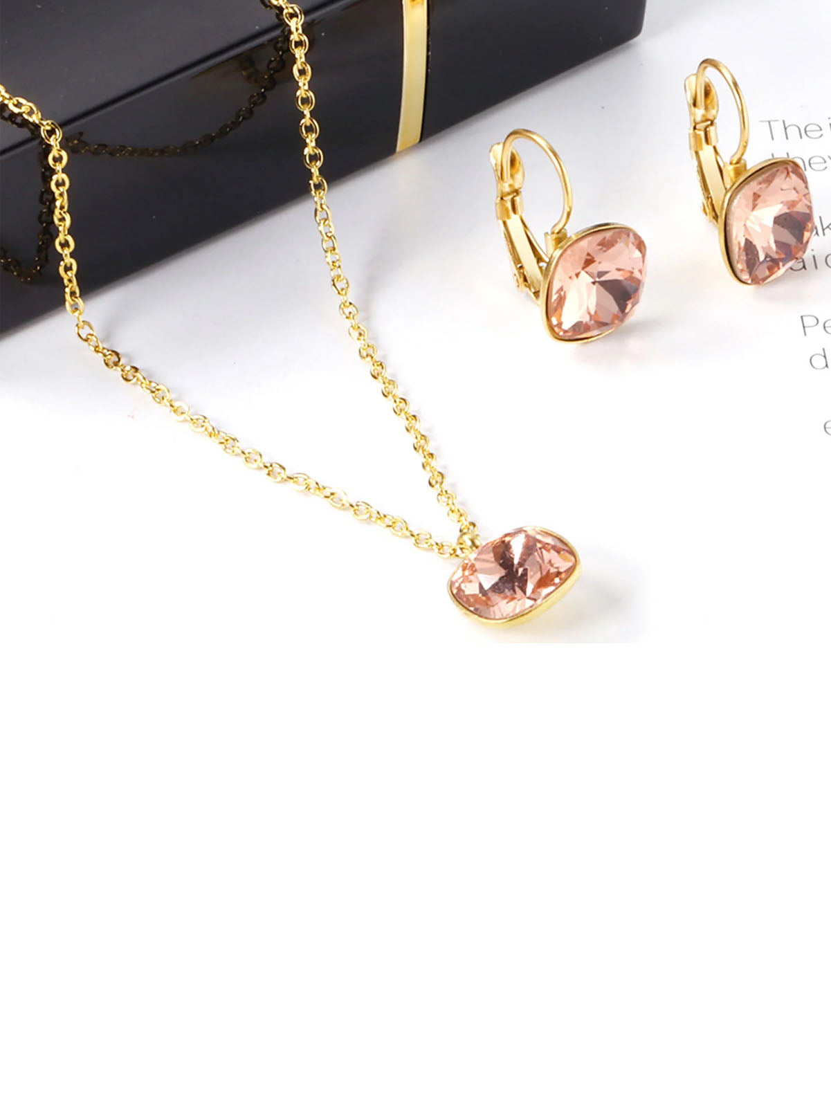 3pcs Stainless Steel Zircon Jewelry Set - FD ⚡