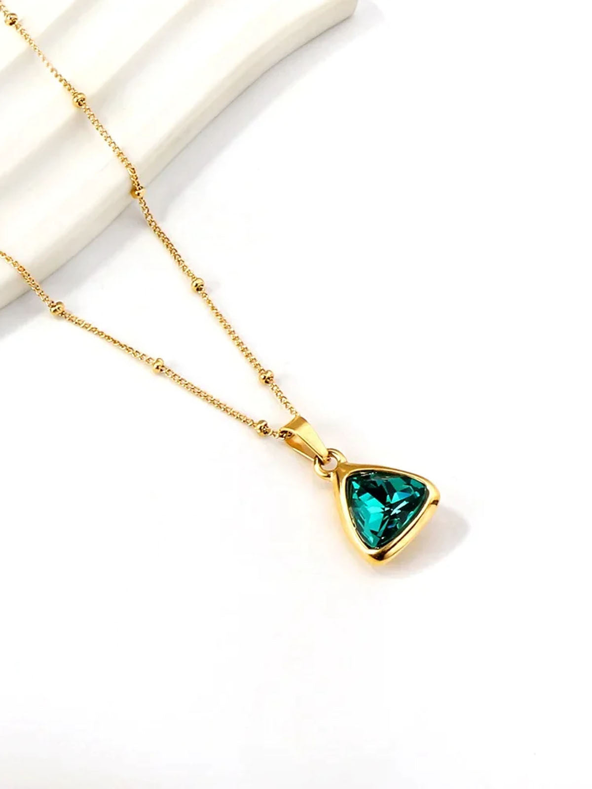 Emerald Prism Necklace - FD ⚡