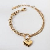 Heart Shaped Mini Chunky Style Chain Bracelet - FD ⚡