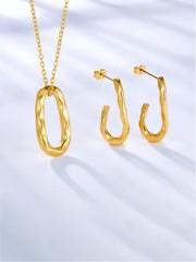 Geometric Irregular Square Stainless Jewelry  Set - FD ⚡