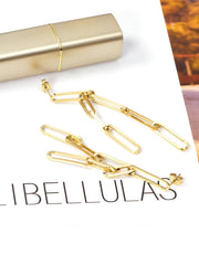 Geometric Metal Long Earrings - FD ⚡
