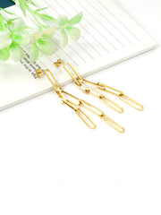 Geometric Metal Long Earrings - FD ⚡