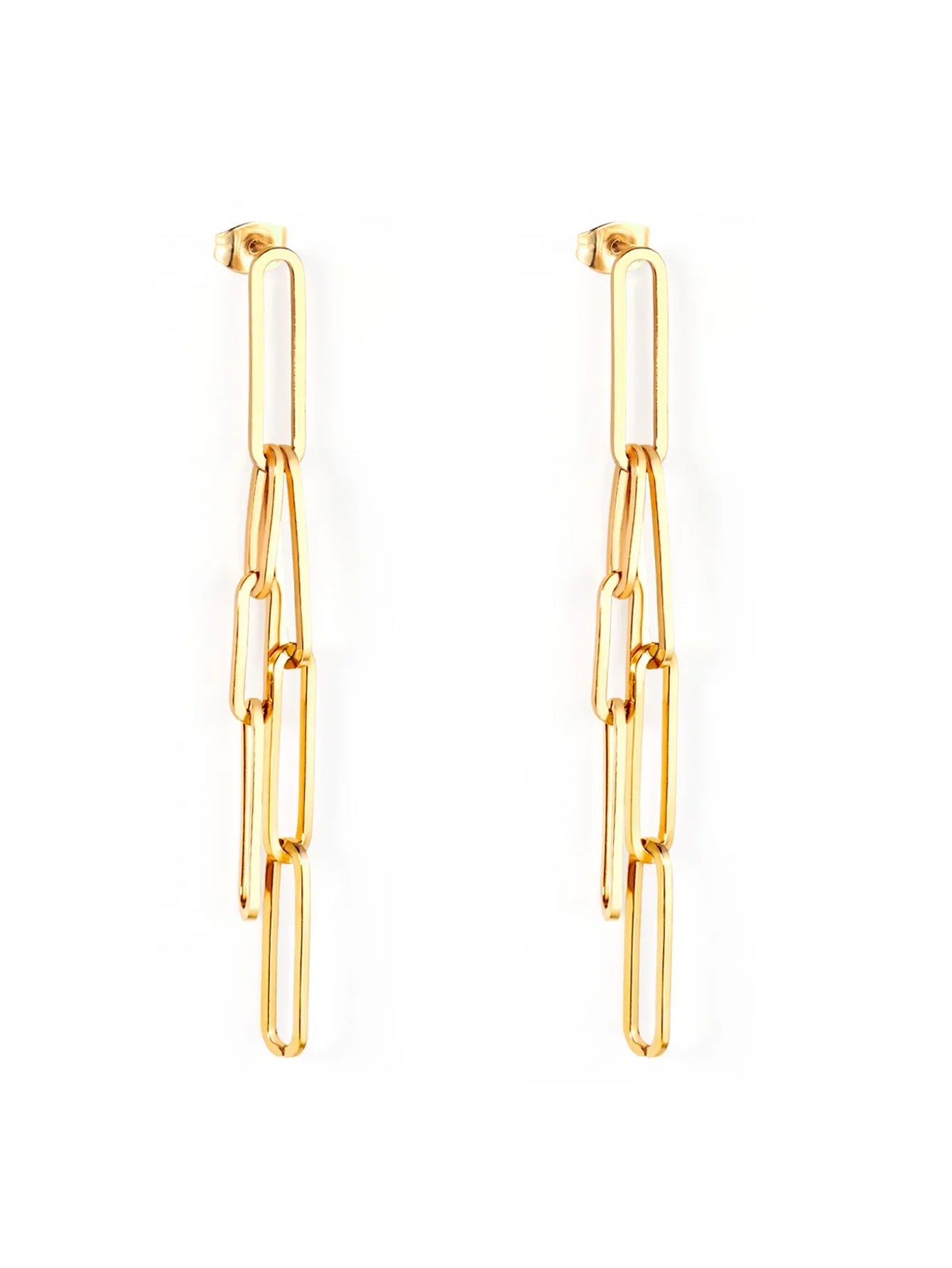 Geometric Metal Long Earrings - FD ⚡