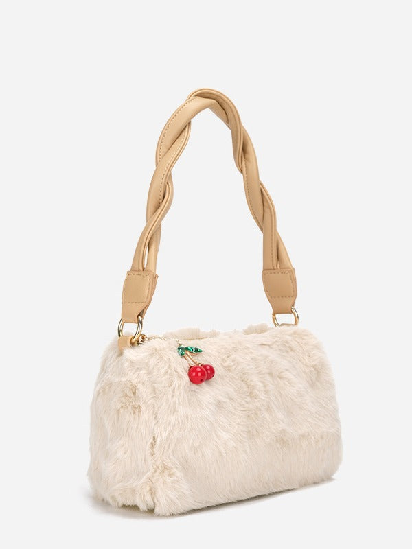 Plush Decor Twist Strap Shoulder Bag - FD ⚡