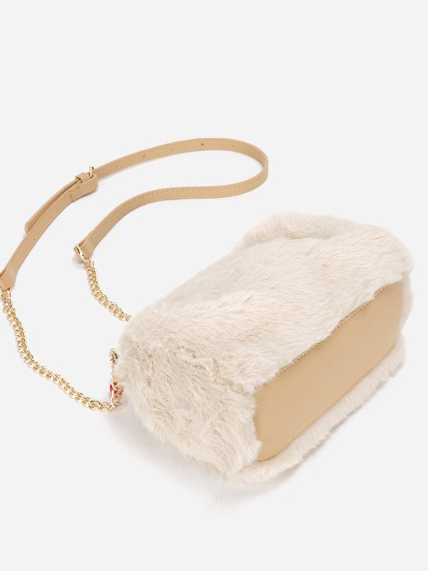 Plush Decor Twist Strap Shoulder Bag - FD ⚡