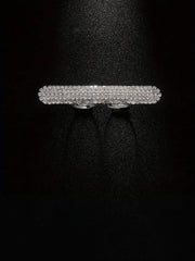Multi-Row Rhinestone Crystal Double Finger Ring