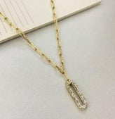 Mini Chain Rhinestone Engraved Necklace - FD ⚡