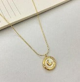 Coin Moon Charm Decor Necklace - FD ⚡