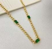 Single Chain Zircon Decor pendant necklace - FD ⚡