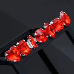 Vivi Exaggerated Red Blood Crystal Rhinestone 7pcs Rings Set