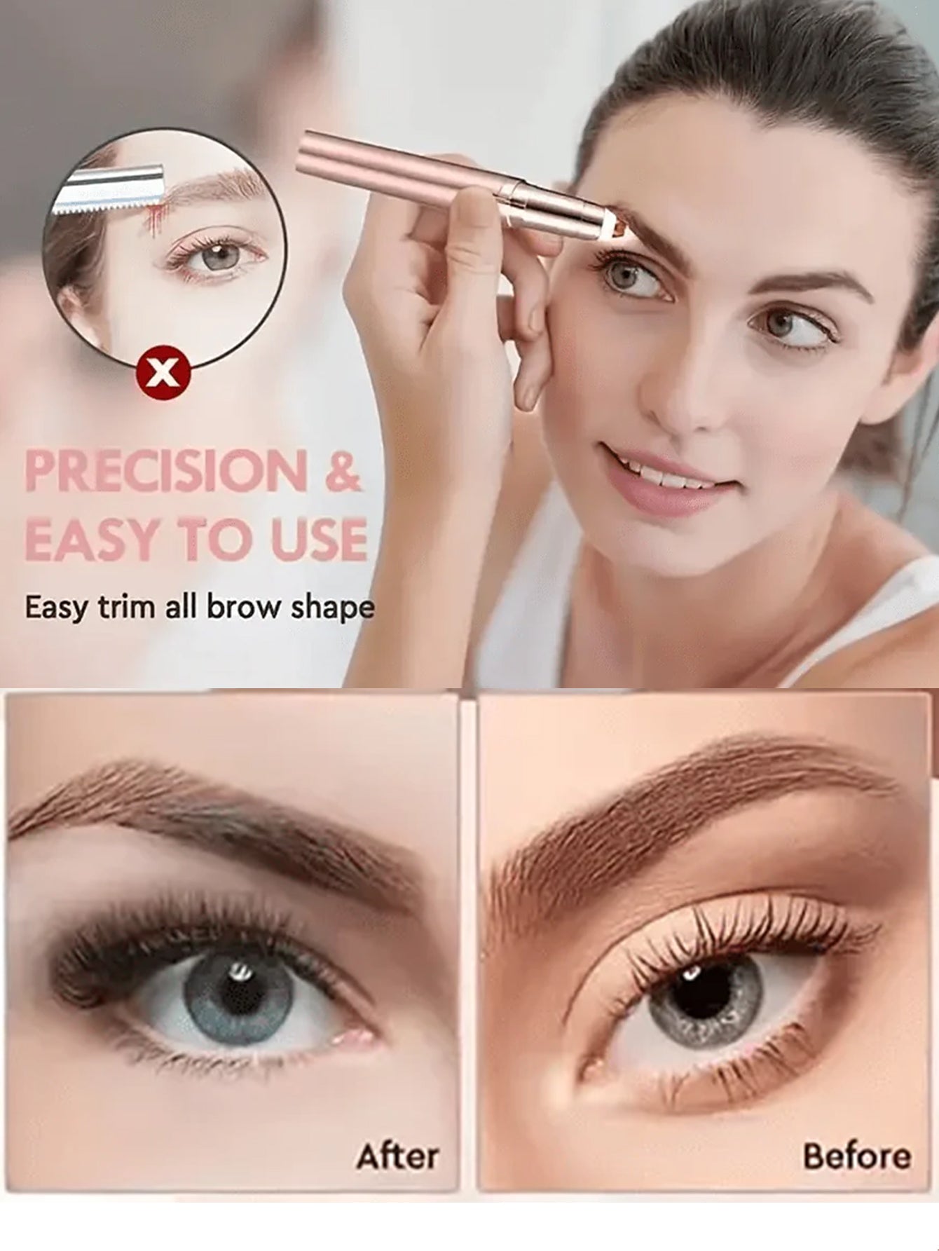 Rechargeable  Eyebrow Hair Remover For Lip Nose & Face