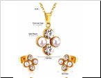 3pcs Faux Pearl & Zirconia Decor Jewelry Set - FD ⚡