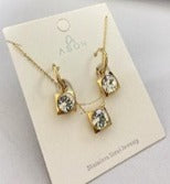 3pcs Zircon Stainless Steel Jewelry Set - FD ⚡
