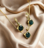 3pcs Black Zircon Decor Stainless Steel Jewelry Set - FD ⚡