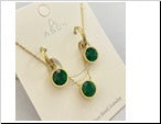 3pcs Green Zircon Decor Jewelry Set - FD ⚡