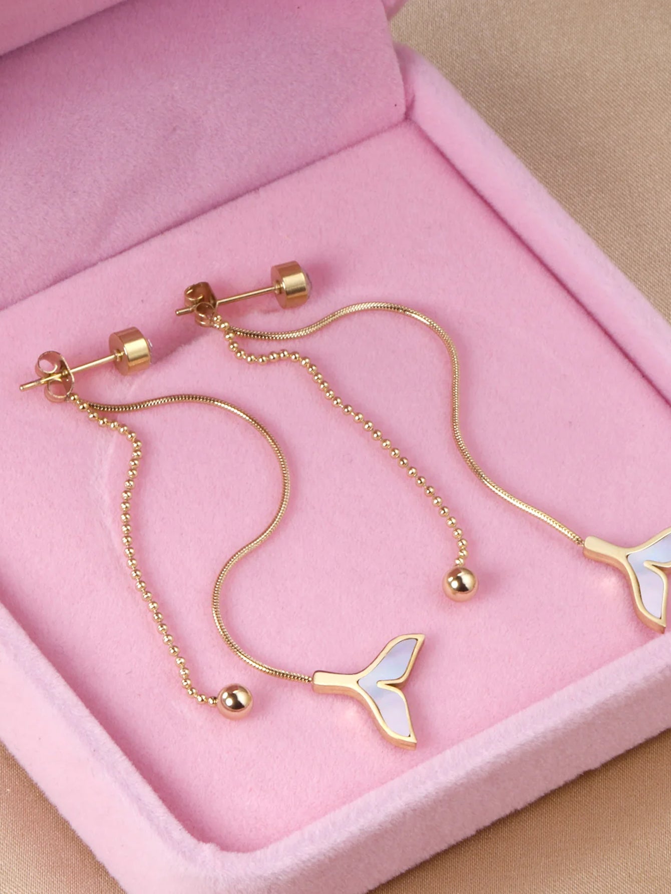 Stainless Steel Charm Drop Earrings - FD ⚡