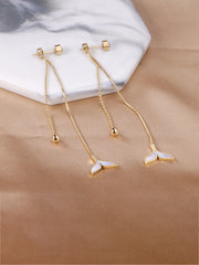 Stainless Steel Charm Drop Earrings - FD ⚡