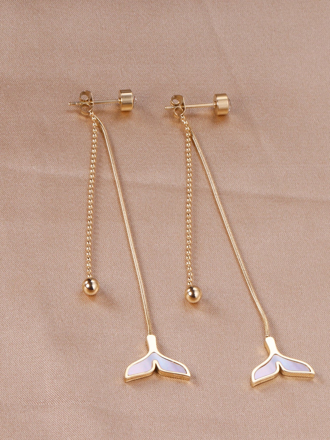 Stainless Steel Charm Drop Earrings - FD ⚡
