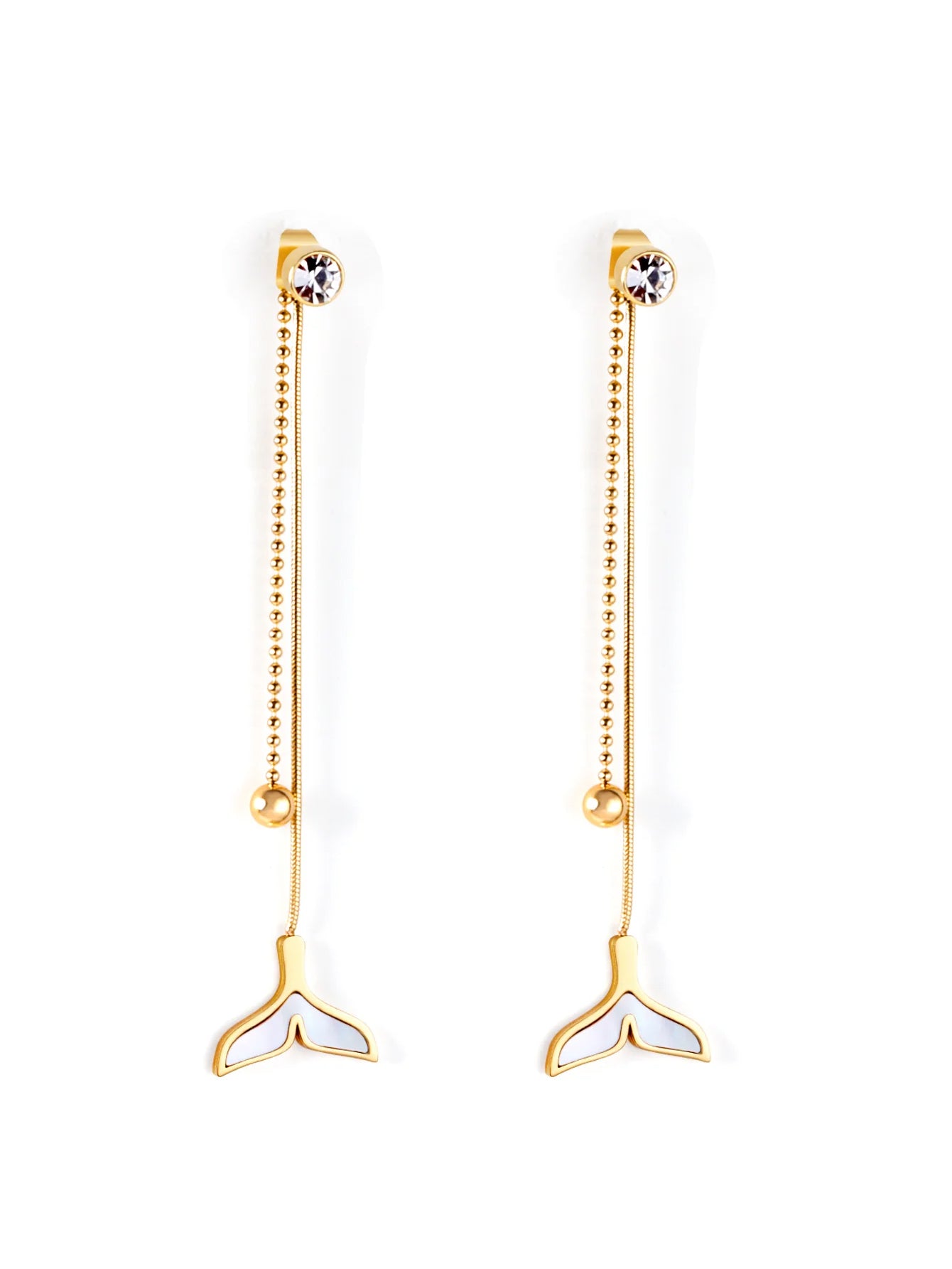 Stainless Steel Charm Drop Earrings - FD ⚡