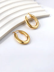 Stainless Steel Chunky Hoop Earrings - FD ⚡