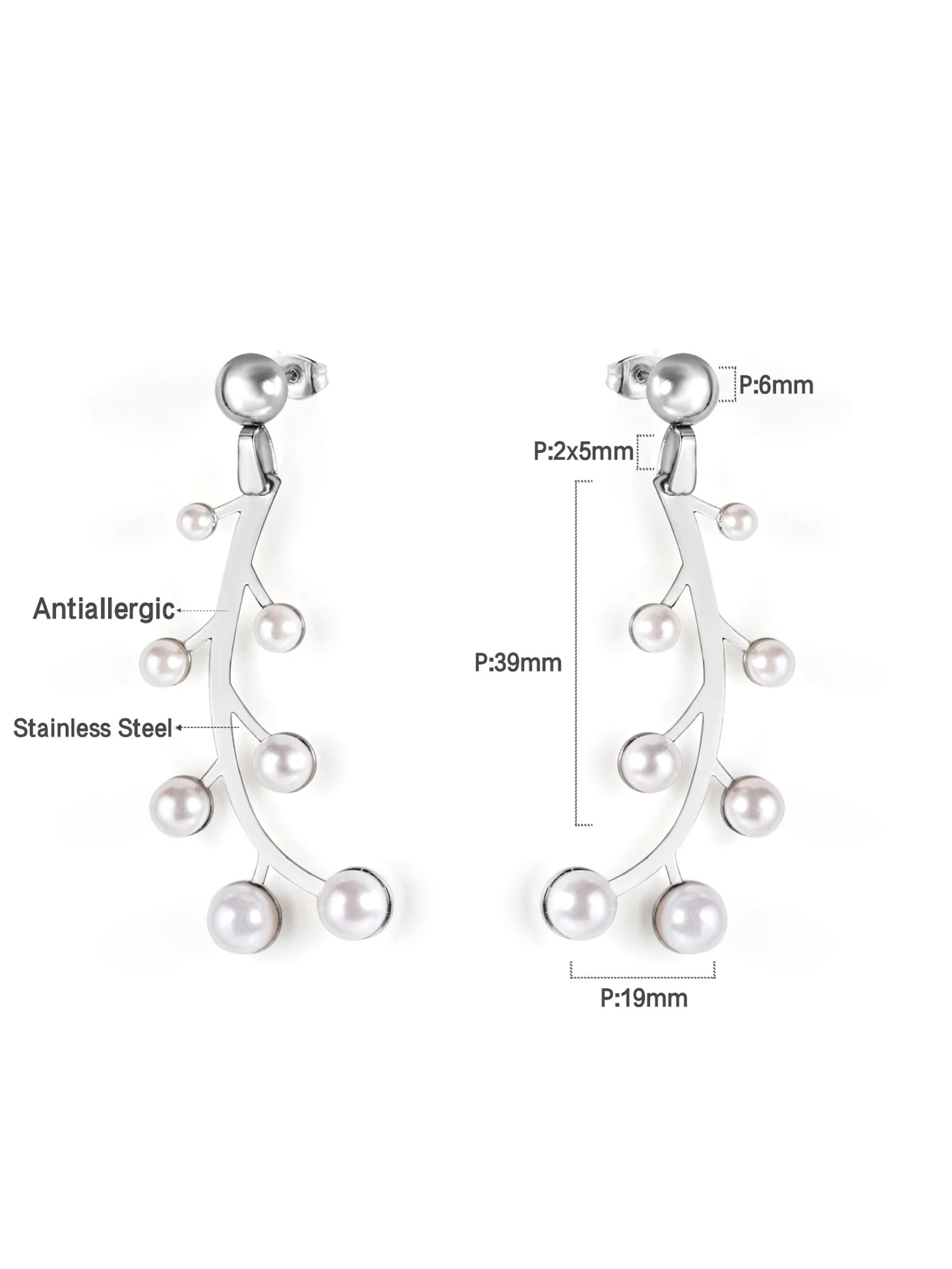 Stainless Steel Diamond Earrings - FD ⚡