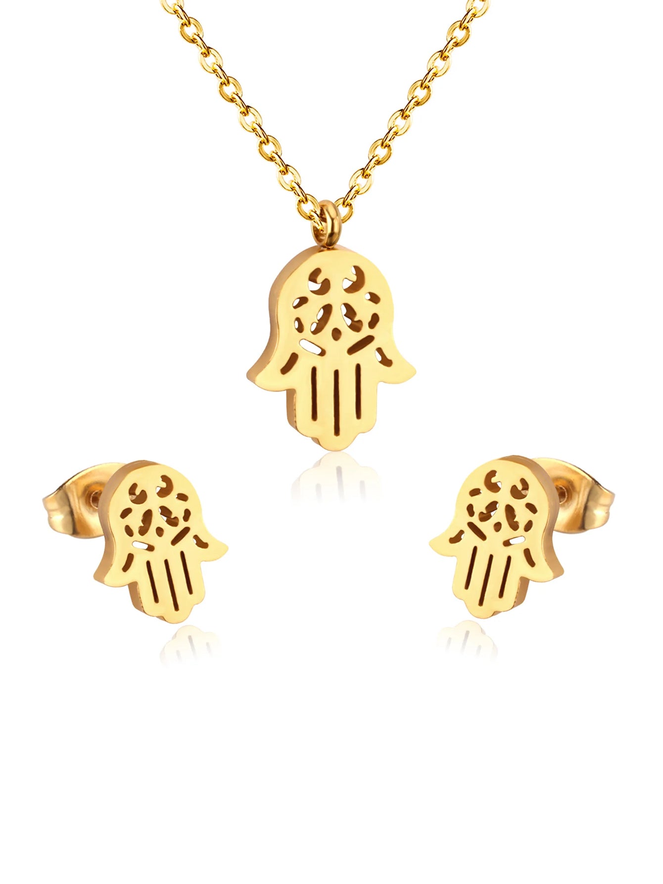Stainless steel Pendant Necklace and Earring Jewelry Set - FD ⚡