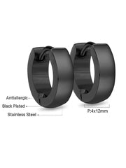Stainless Steel Round Creole Hoop Earrings - FD ⚡