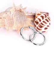 Stainless Steel Round Shaped Hoop Earrings - FD ⚡