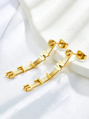 Stainless Steel smile chain Hoop Earrings