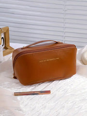 Stylish Imitation Cosmetic Bag Brown - FD ⚡