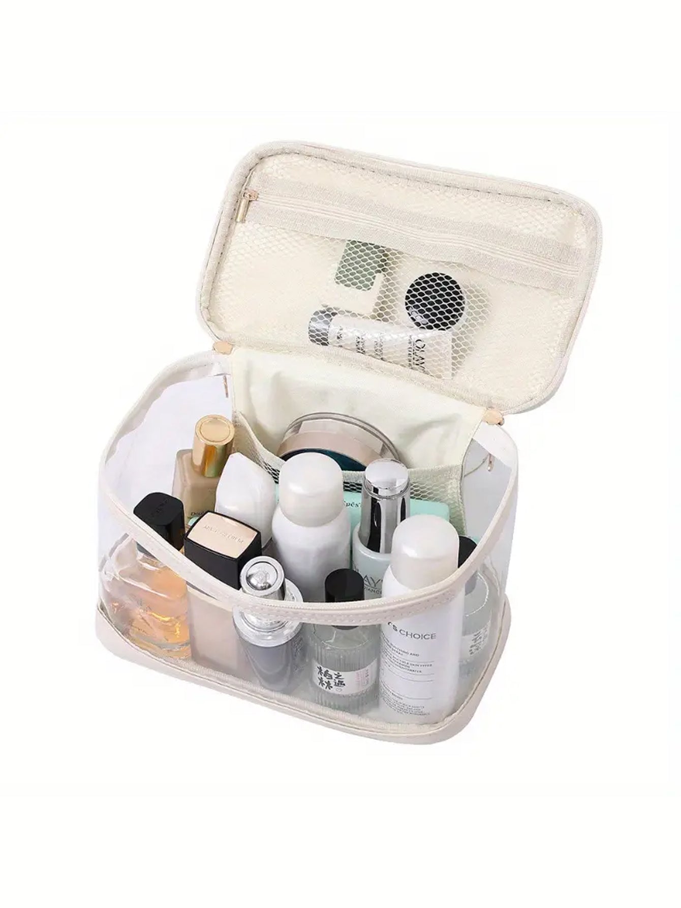 Transparent Large Capacity Cosmetic Bag With Bow Tie - FD ⚡