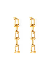 U Shape Ball Drop Earrings - FD ⚡