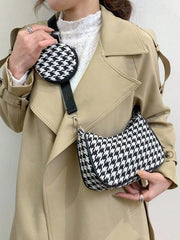 Versatile Personality Crossbody & Shoulder Bag With Black Wallet