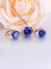 Zircon necklace and earrings jewelry set - FD ⚡