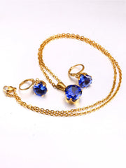 Zircon necklace and earrings jewelry set - FD ⚡