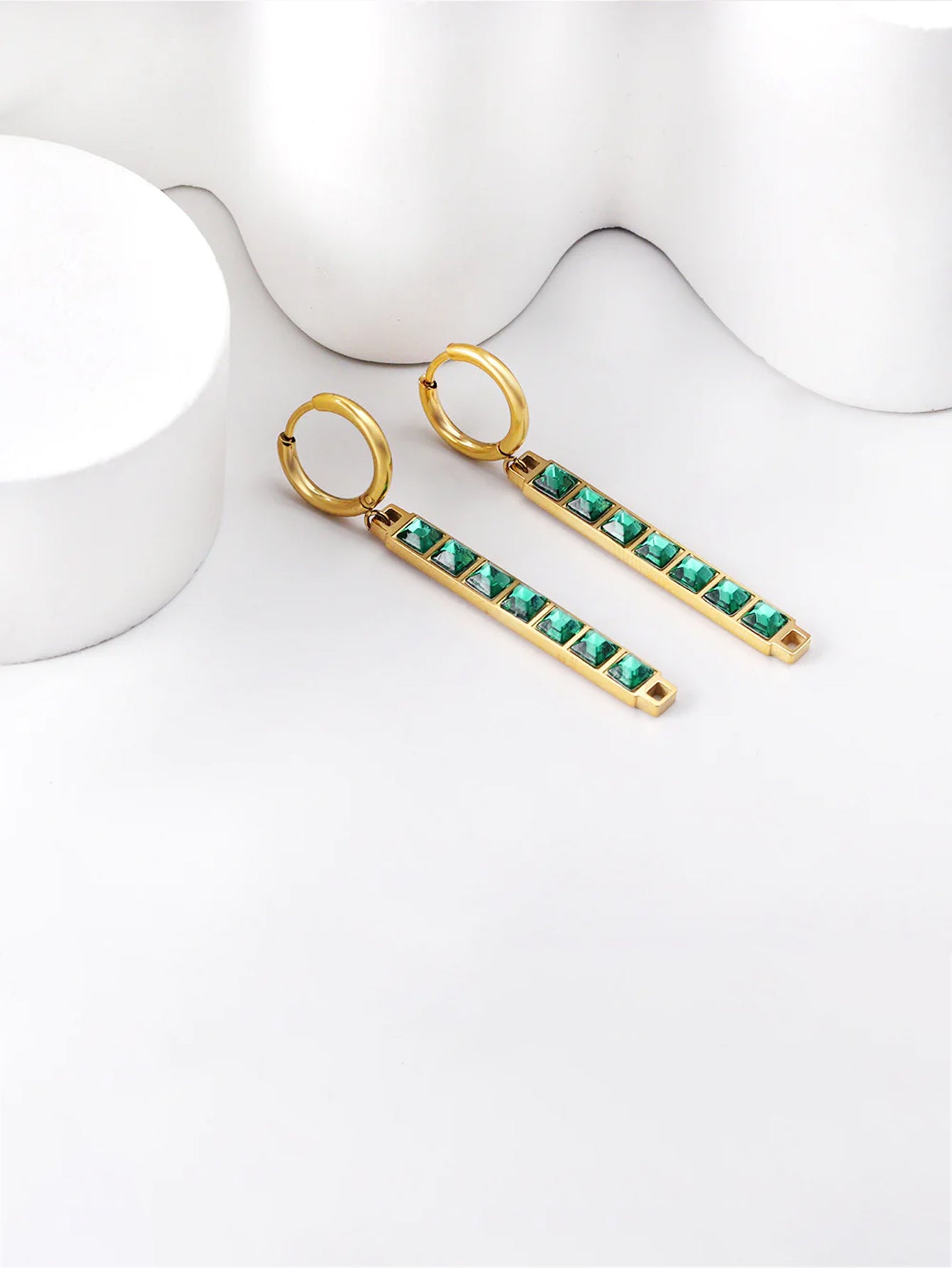 Zirconia Hoop Earrings - FD ⚡